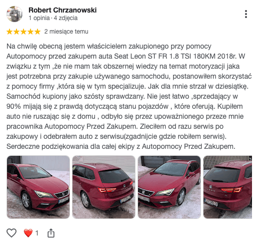 Opinia klienta z Google 3